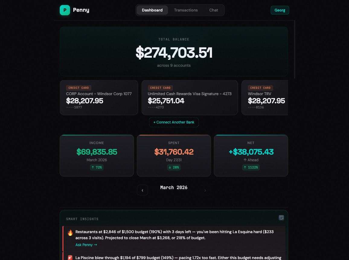 Ask Penny — AI Finance Dashboard