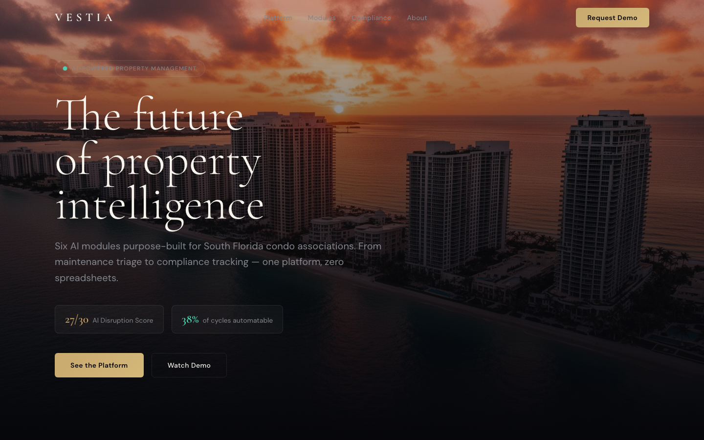 Vestia — AI Property Management Platform